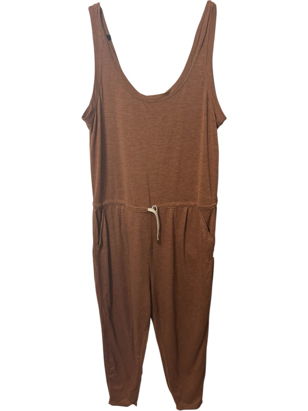 Vuori Brown Sleeveless Jumpsuit Romper